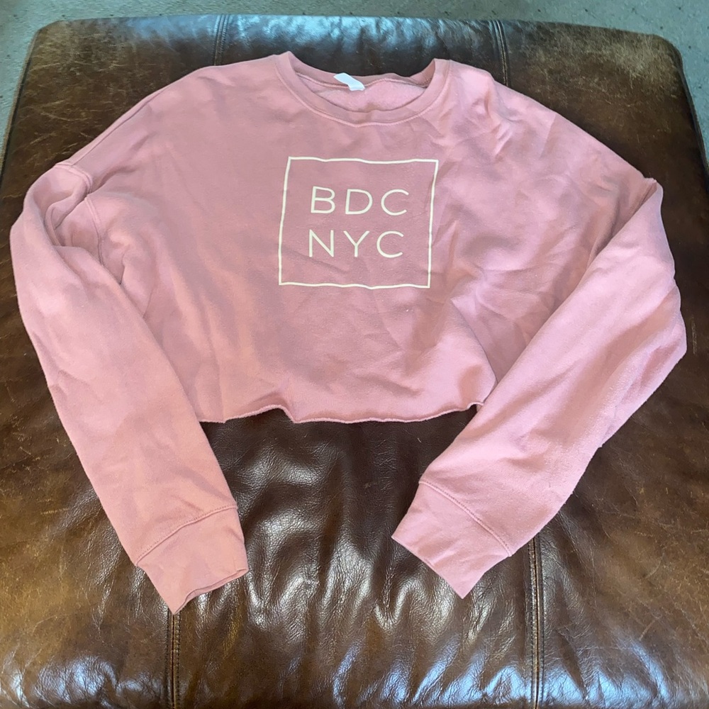 Broadway dance center pink cropped crew neck